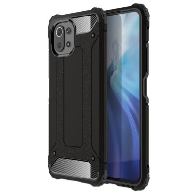 Pastiprinātas aizsardzības melns Xiaomi Mi 11 Lite apvalks | Vacins.lv