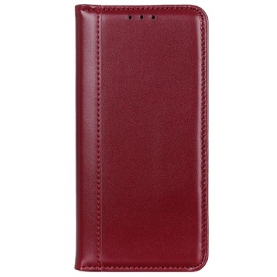 Xiaomi Redmi Note 10S (Note 10 4G, Poco M5s) бордовый кожаный чехол-книжка | Vacins.lv