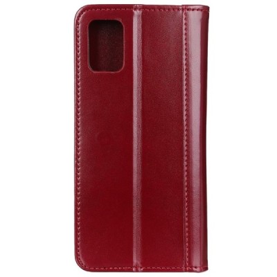 Xiaomi Redmi Note 10S (Note 10 4G, Poco M5s) бордовый кожаный чехол-книжка | Vacins.lv