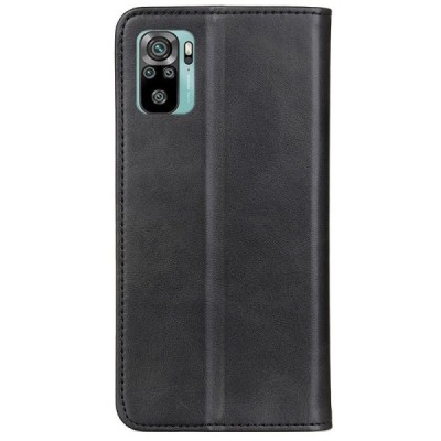 Xiaomi Redmi Note 10S (Note 10 4G, Poco M5s) „Split“ чёрный кожаный чехол-книжка | Vacins.lv