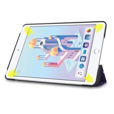Apple iPad mini 4 (iPad mini 2019) открываемый разноцветный кожаный чехол - книжка | Vacins.lv