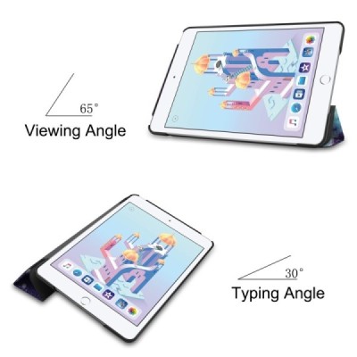 Apple iPad mini 4 (iPad mini 2019) открываемый разноцветный кожаный чехол - книжка | Vacins.lv