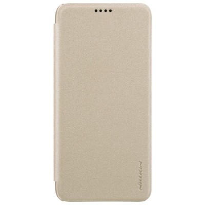 Huawei Honor 10 золотой кожаный чехол-книжка Nillkin Sparkle | Vacins.lv