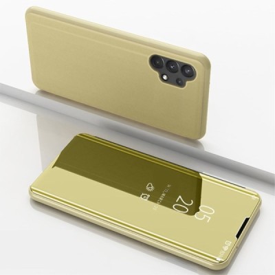 Samsung Galaxy A32 4G (A325F) plastmasas atvērams zelta ādas maciņš | Vacins.lv