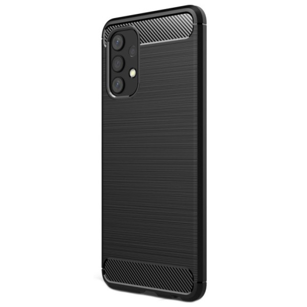 „Carbon“ cieta silikona (TPU) apvalks - melns (Galaxy A32 4G)