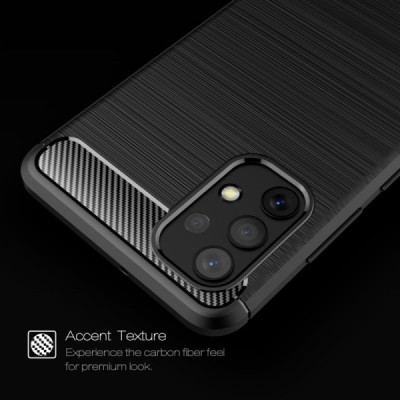 Samsung Galaxy A32 4G (A325F) Carbon cieta silikona (TPU) melns apvalks | vacins.lv
