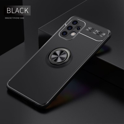 Samsung Galaxy A32 4G (A325F) „FOCUS“ Kickstand твердый силиконовый (TPU) чехол - чёрный | Vacins.lv