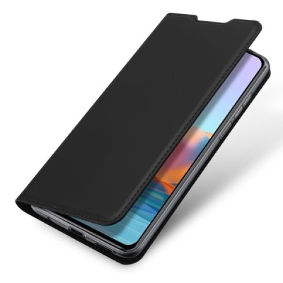 Xiaomi Redmi Note 10 Pro „Dux Ducis“ Skin серии чёрный кожаный чехол-книжка | Vacins.lv