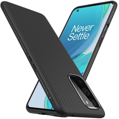 OnePlus 9 твердый силиконовый чехол (TPU) - чёрный | Vacins.lv