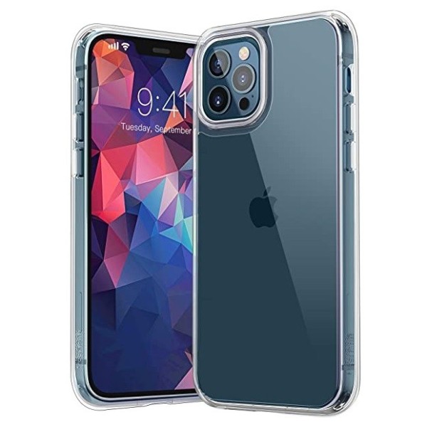 Твердый силиконовый чехол (TPU) - прозрачный (iPhone 12 Pro Max)