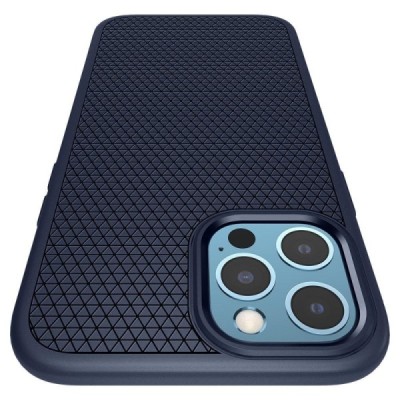 Apple iPhone 12 Pro Max „Spigen“ Liquid Air zils cieta silikona apvalks | vacins.lv