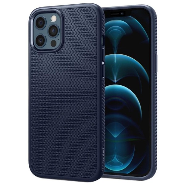 „Spigen“ Liquid Air чехол - синий (iPhone 12 / 12 Pro)