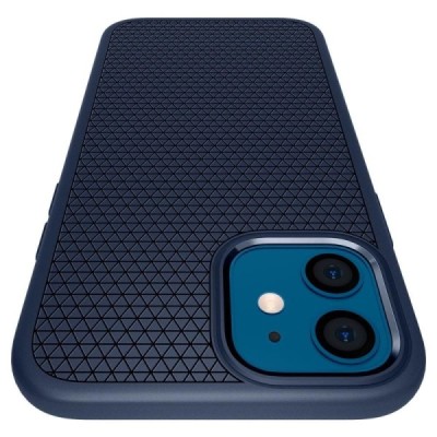 „Spigen“ Liquid Air Apple iPhone 12 (12 Pro) синий твердый силиконовый чехол | Vacins.lv