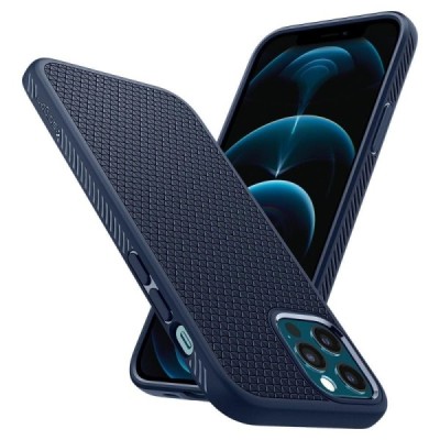 „Spigen“ Liquid Air Apple iPhone 12 (12 Pro) синий твердый силиконовый чехол | Vacins.lv