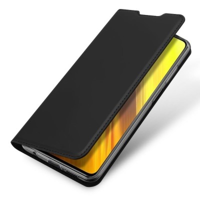 Xiaomi Poco X3 (X3 Pro) „Dux Ducis“ Skin sērijas melns atvērams maciņš, maks | Vacins.lv