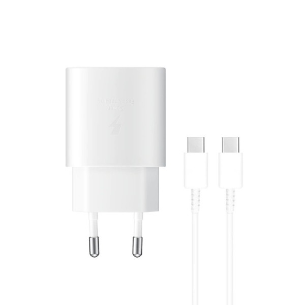 „Samsung“ Super Fast Charging зарядное устройство (25W) - белый + Type-C провод
