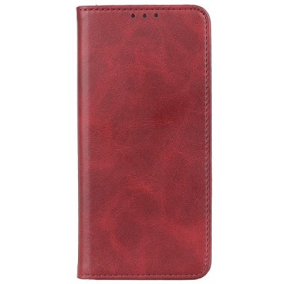 Asus Rog Phone 5 (ZS673KS) „Split“ красный кожаный чехол-книжка | Vacins.lv