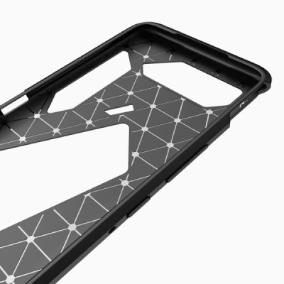 Asus Rog Phone 5 (ZS673KS) „Carbon“ твердый силиконовый чехол (TPU) - черный | Vacins.lv
