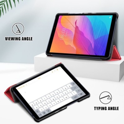 Huawei MatePad T8 8.0 atvēramais sarkans maciņš | Vacins.lv