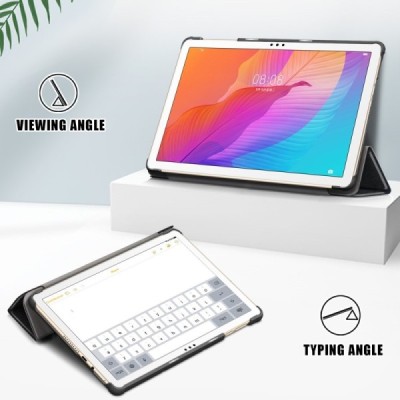 Huawei MatePad T10s 10'' atvēramais melns maciņš | Vacins.lv