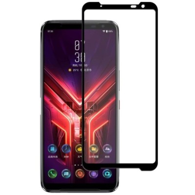 Asus Rog Phone 3 (ZS661KS) „Mocolo“ Tempered Glass melns ekrāna aizsargstikls | Vacins.lv