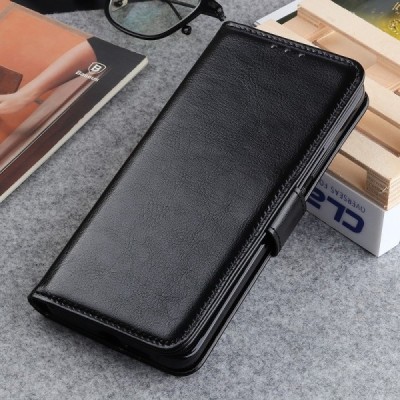 Samsung Galaxy M02s открываемый чёрный кожаный чехол - книжка | Vacins.lv