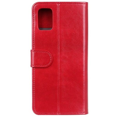Samsung Galaxy M02s открываемый красный кожаный чехол - книжка | Vacins.lv