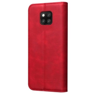 „Deluxe“ Huawei Mate 20 Pro красный кожаный чехол-книжка | Vacins.lv