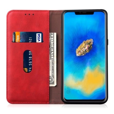 „Deluxe“ Huawei Mate 20 Pro красный кожаный чехол-книжка | Vacins.lv