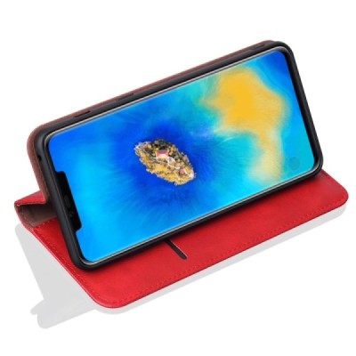 „Deluxe“ Huawei Mate 20 Pro красный кожаный чехол-книжка | Vacins.lv