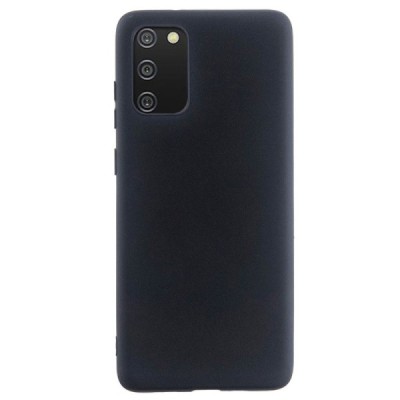 Samsung Galaxy A02s A025 (166.5x75.9x9.2mm) „Shell“ cieta silikona (TPU) melns apvalks | vacins.lv