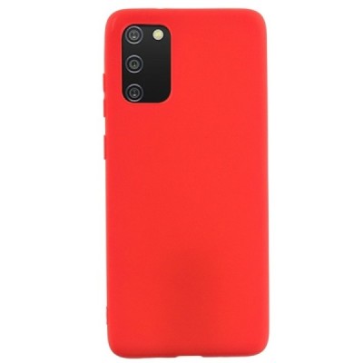 Samsung Galaxy A02s A025 (166.5x75.9x9.2mm) „Shell“ cieta silikona (TPU) sarkans apvalks | vacins.lv
