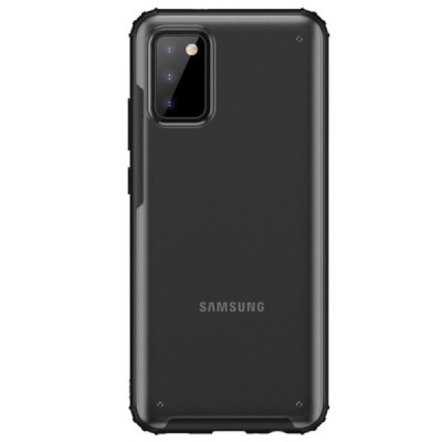Samsung Galaxy A02s A025 (166.5x75.9x9.2mm) Armor матовый твердый силиконовый чехол (TPU) с черной окантовкой | Vacins.lv