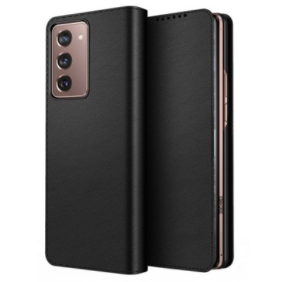 Samsung Galaxy Z Fold2 5G (F916B) „Split“ sērijas melns atvērams maciņš, maks | Vacins.lv