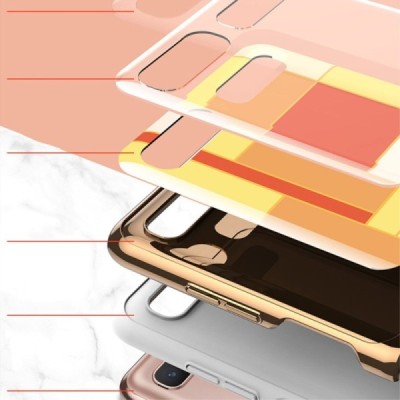 Samsung Galaxy Z Flip (F700) GKK Pattern пластиковый жёлтый чехол | Vacins.lv