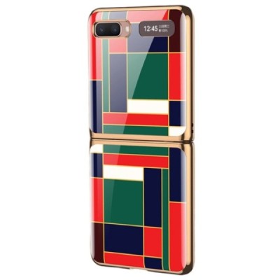 Samsung Galaxy Z Flip (F700) GKK Pattern пластиковый зелёный чехол | Vacins.lv