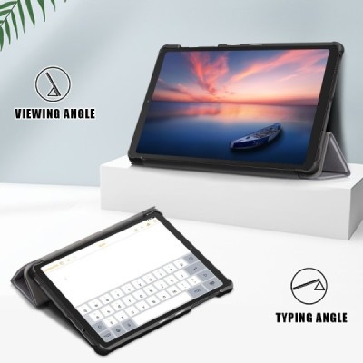 Samsung Galaxy Tab A7 Lite 8.7 2021 (T220, T225) atvēramais pelēks maciņš | Vacins.lv