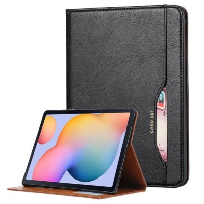 Greznais „Comma“ sērijas ādas atvērams melns Samsung Galaxy Tab A7 Lite 8.7 2021 (T220, T225) futrālis | Vacins.lv