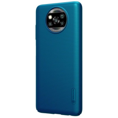 Xiaomi Poco X3 (X3 Pro) Nillkin Frosted Shield синий пластиковый чехол | Vacins.lv