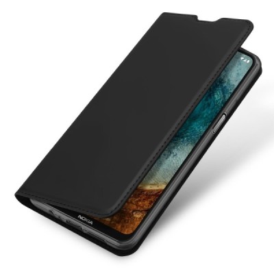 „Dux Ducis“ Skin серии Nokia X20 (X10) чёрный кожаный чехол-книжка | Vacins.lv