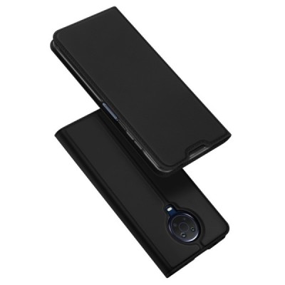 „Dux Ducis“ Skin серии Nokia 6.3 (2021), G10, G20 чёрный кожаный чехол-книжка | Vacins.lv