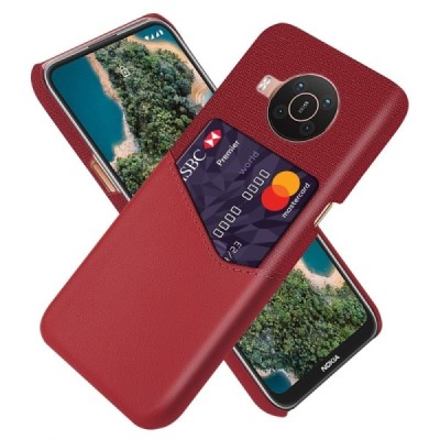 „KSQ“ Shell Nokia X20 (X10) красный кожаный чехол - задняя часть с карманом для карточек | Vacins.lv