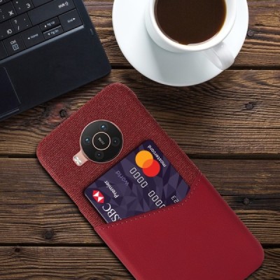 „KSQ“ Shell Nokia X20 (X10) красный кожаный чехол - задняя часть с карманом для карточек | Vacins.lv