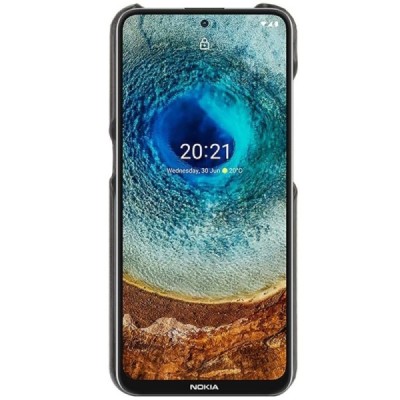 Soft Slim serijos Nokia X20 (X10) чёрный кожаный чехол | Vacins.lv