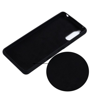 Sony Xperia 10 III Shell cieta silikona (TPU) melns apvalks | vacins.lv