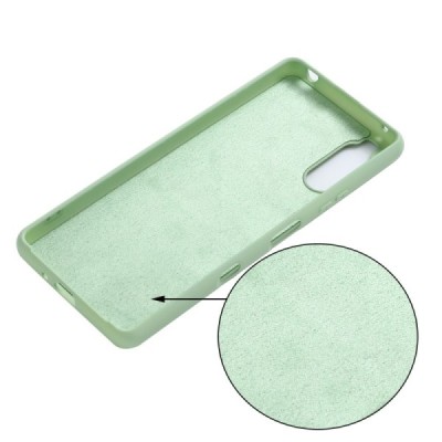Sony Xperia 10 III Shell cieta silikona (TPU) zaļš apvalks | Vacins.lv