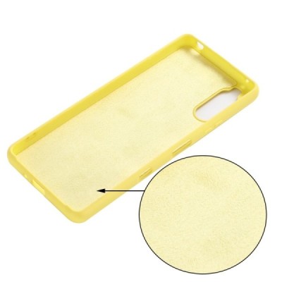 Sony Xperia 10 III Shell cieta silikona (TPU) dzeltens apvalks | vacins.lv