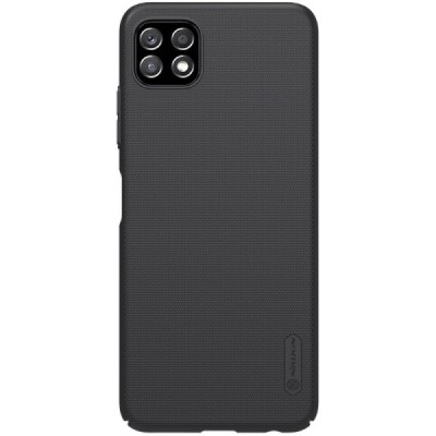 Samsung Galaxy A22 „Nillkin“ Frosted Shield черный пластиковый чехол | Vacins.lv