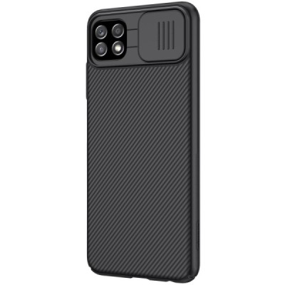 Samsung Galaxy A22 „Nillkin“ CamShield melns apvalks | vacins.lv
