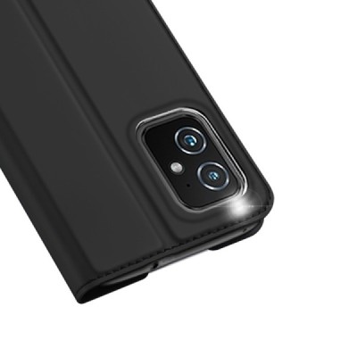 „Dux Ducis“ Skin серии Asus Zenfone 8 (ZS590KS) чёрный кожаный чехол-книжка | Vacins.lv